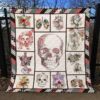 Skull Quilt Blanket Ver 66  Quilt